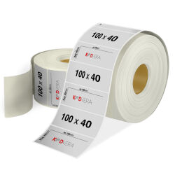 100 x 40 Silver Mat Etiket - 1