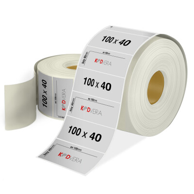 100 x 40 Silver Mat Etiket - 1