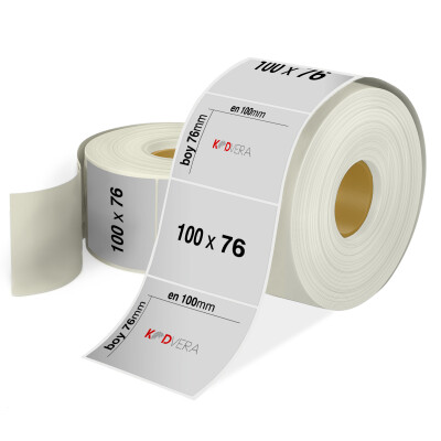 100 x 76 Silver Mat Etiket - 1