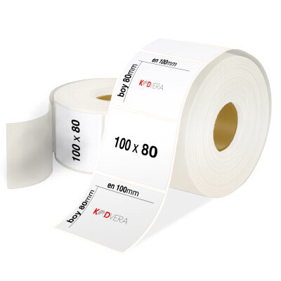 100 x 80 PP Opak Etiket - 1