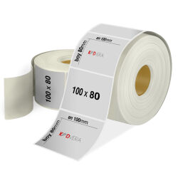 100 x 80 Silver Mat Etiket - 1