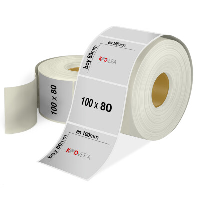 100 x 80 Silver Mat Etiket - 1