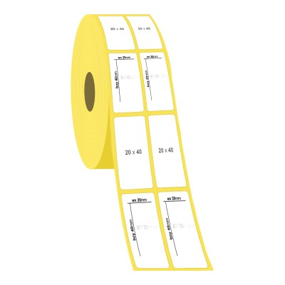 20 x 40 2'li Termal Etiket - 2