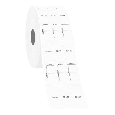 30 x 60 3'lü Şeffaf Etiket - 2