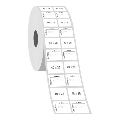 40 x 25 2'li PP Opak Etiket - 2