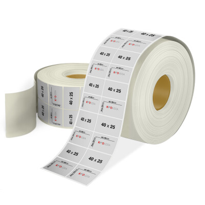 40 x 25 2'li Silver Mat Etiket - 1
