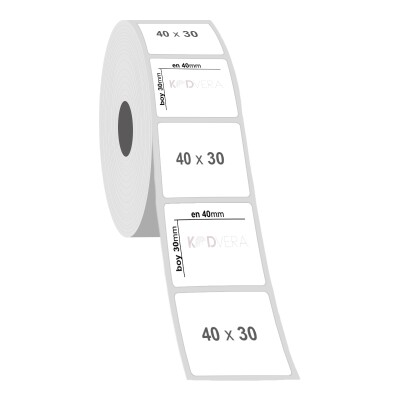 40 x 30 PP Opak Etiket - 2