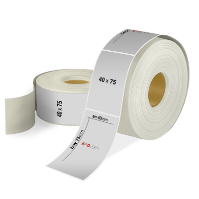 40 x 75 Silver Mat Etiket - 1