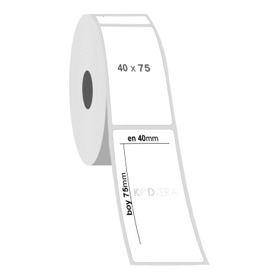 40 x 75 Silver Mat Etiket - 2