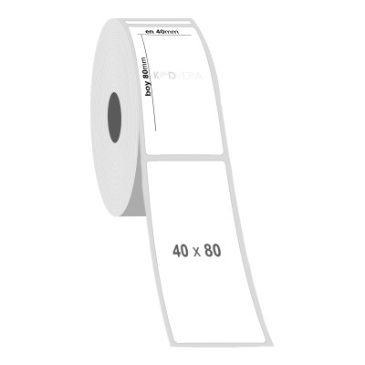 40 x 80 Silver Mat Etiket - 2