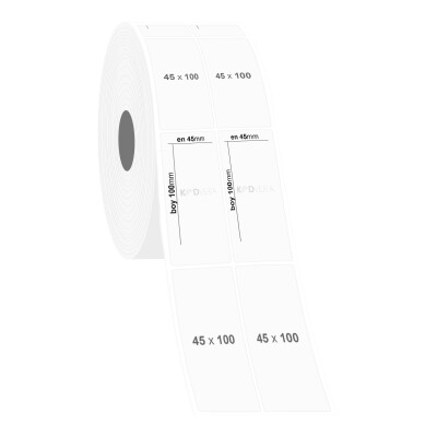 45 x 100 2'li Şeffaf Etiket - 2