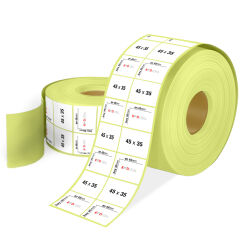 45 x 35 2'li Lamine Termal Etiket - Kodvera