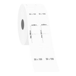 50 x 100 2'li Şeffaf Etiket - 2