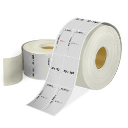 50 x 100 2'li Silver Mat Etiket - 1
