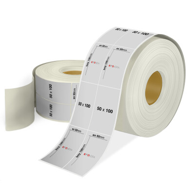 50 x 100 2'li Silver Mat Etiket - 1