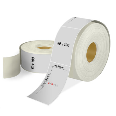 50 x 100 Silver Mat Etiket - 1