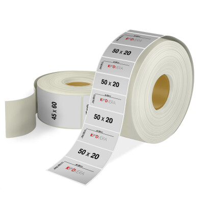 50 x 20 Silver Mat Etiket - 1