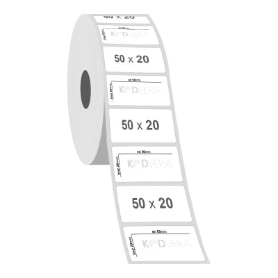 50 x 20 Silver Mat Etiket - 2