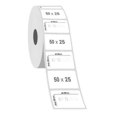 50 x 25 PP Opak Etiket - 2