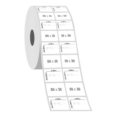 50 x 30 2'li PP Opak Etiket - 2