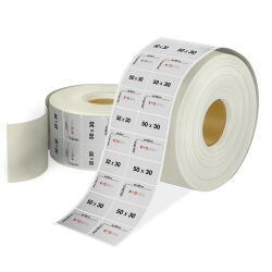 50 x 30 2'li Silver Mat Etiket - 1