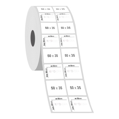 50 x 35 2'li PP Opak Etiket - 2