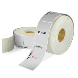 55 x 100 Silver Mat Etiket - Kodvera