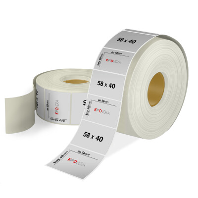 58 x 40 Silver Mat Etiket - 1