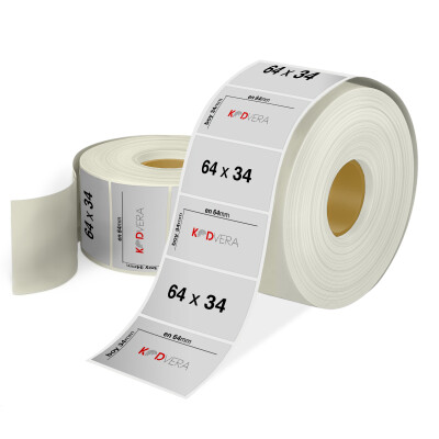 64 x 34 Silver Mat Etiket - 1
