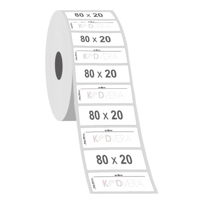 80 x 20 Silver Mat Etiket - 2