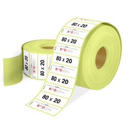 80 x 20 Vellum Etiket - 1