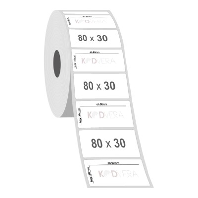 80 x 30 PP Opak Etiket - 2
