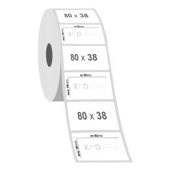 80 x 38 Silver Mat Etiket - 2
