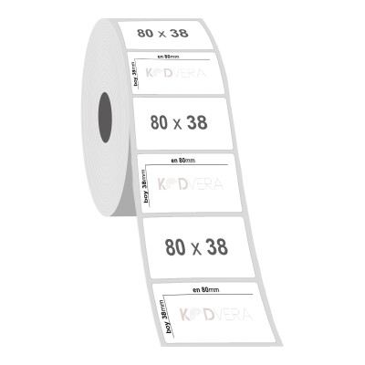 80 x 38 Silver Mat Etiket - 2