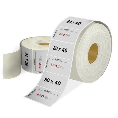 80 x 40 Silver Mat Etiket - 1