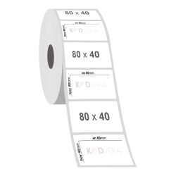 80 x 40 Silver Mat Etiket - 2