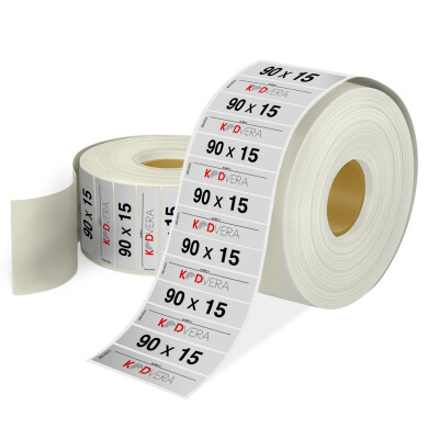 90 x 15 Silver Mat Etiket - 1